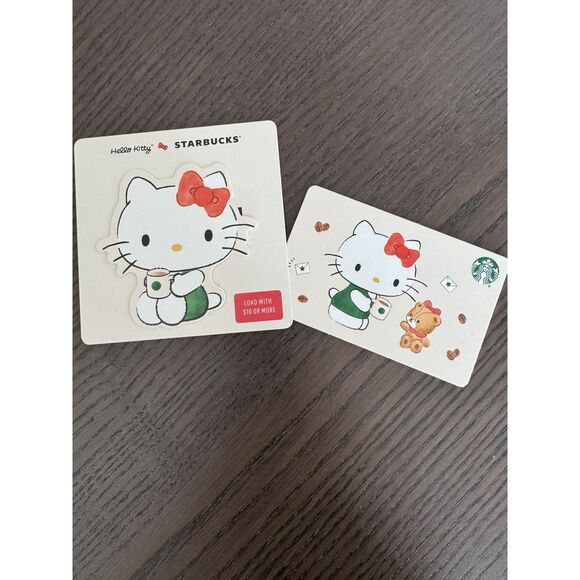 Starbucks Other - 2025 Starbucks Gift Card Hello Kitty Set Of 2 Rare Collectible
